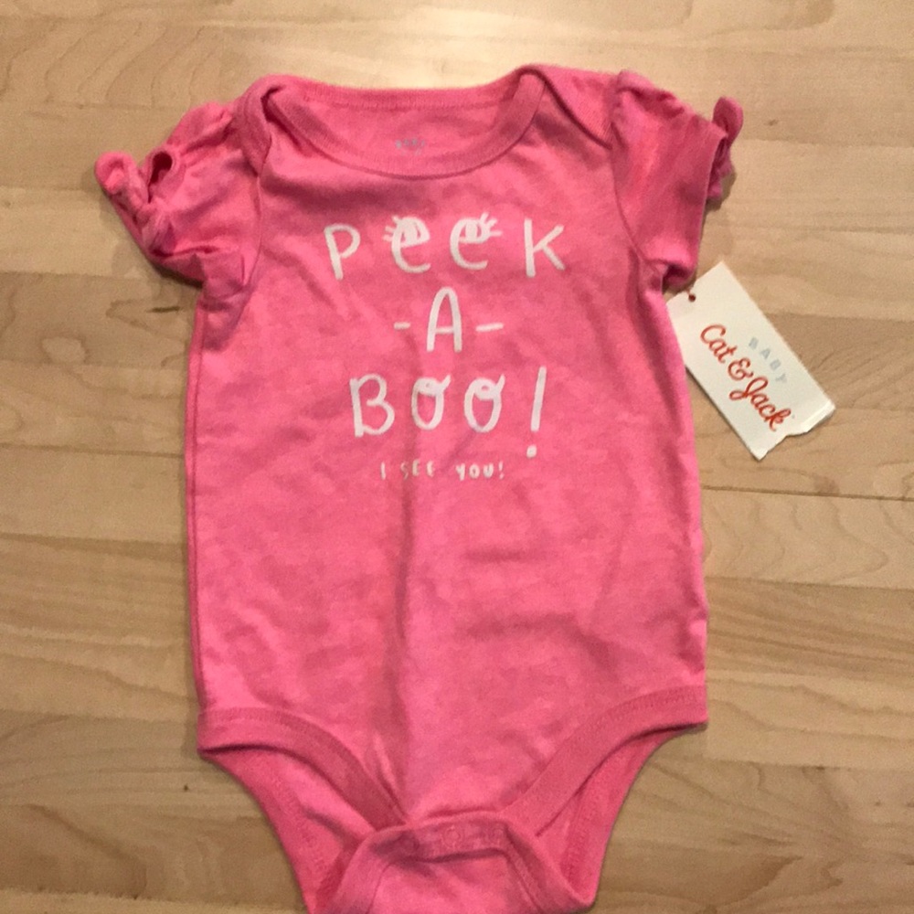 Cat and Jack pink onesie